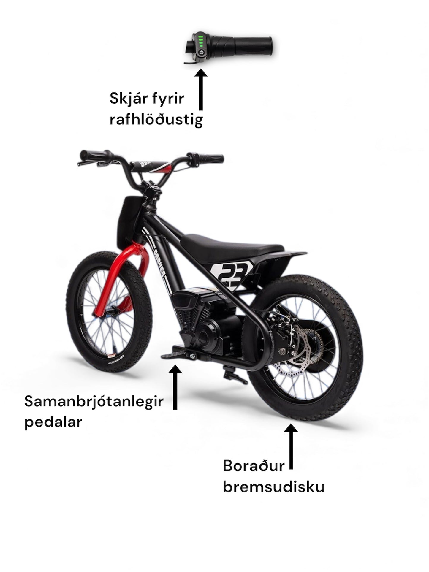 Rafmagnshjól jafnvægishjól 250W Brushless Motor 24V götu/torfæru !