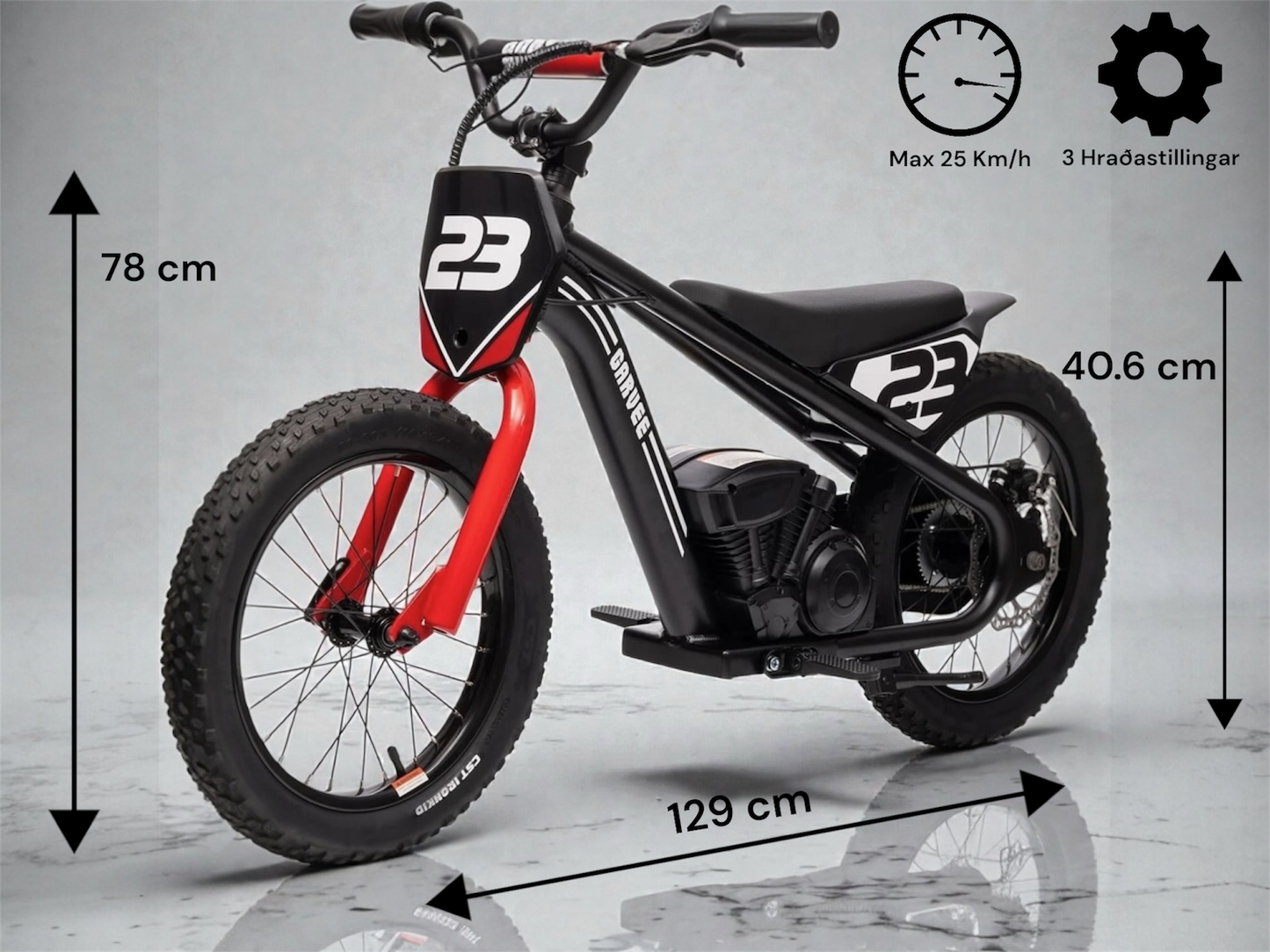 Rafmagnshjól jafnvægishjól 250W Brushless Motor 24V götu/torfæru !