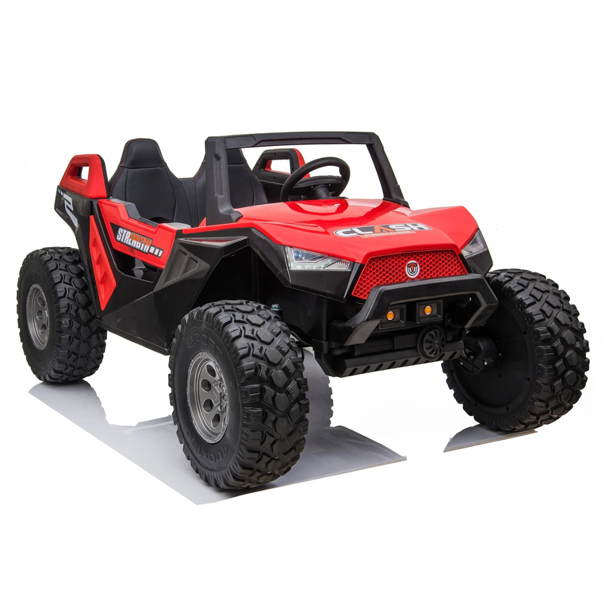 24v CHALLENGER XL 4x4 BUGGY / EVO GÚMMIDEKK Rauður