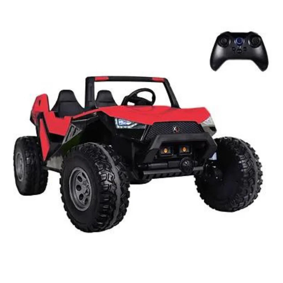 24v CHALLENGER XL 4x4 BUGGY / EVO GÚMMIDEKK Rauður