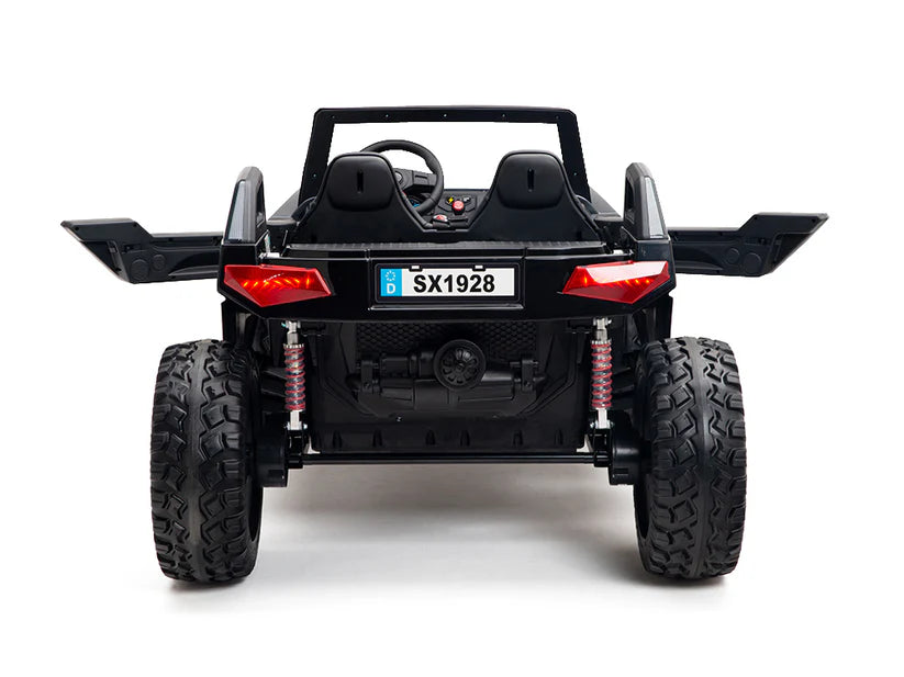 24v CHALLENGER XL 4x4 BUGGY / EVO GÚMMIDEKK Svartur