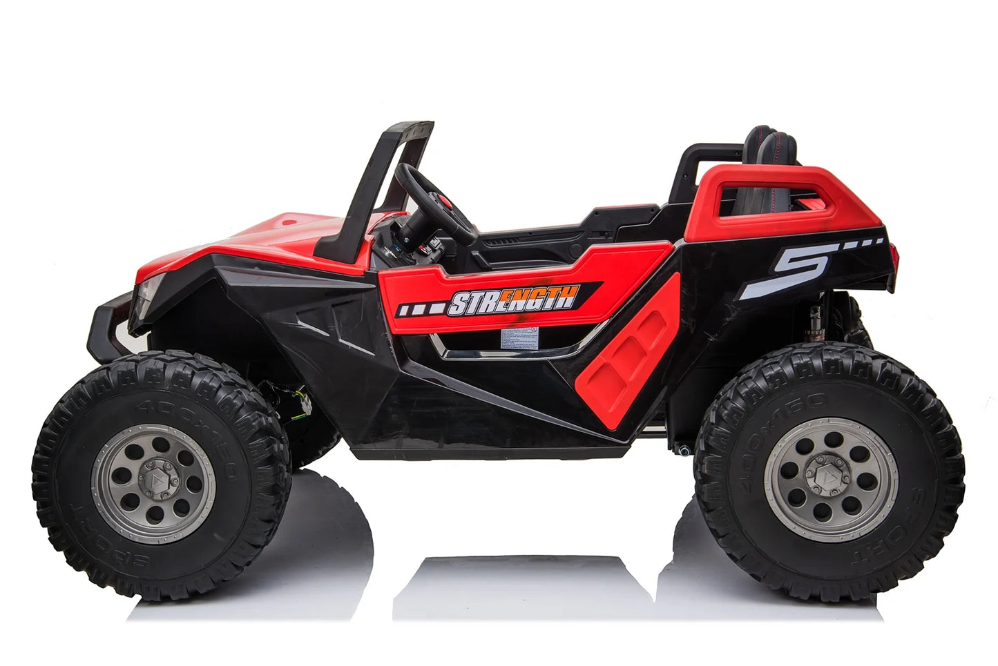 24v CHALLENGER XL 4x4 BUGGY / EVO GÚMMIDEKK Rauður