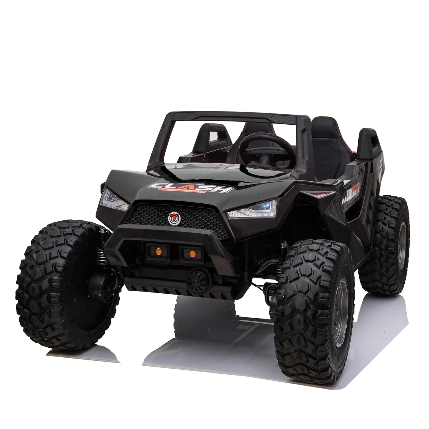 24v CHALLENGER XL 4x4 BUGGY / EVO GÚMMIDEKK Svartur