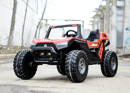 24v CHALLENGER XL 4x4 BUGGY / EVO GÚMMIDEKK Rauður