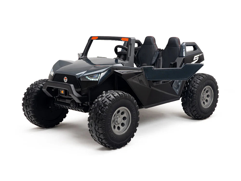 24v CHALLENGER XL 4x4 BUGGY / EVO GÚMMIDEKK Svartur